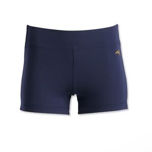 Tracksmith Navy Athletic Running Shorts with Gold Logo